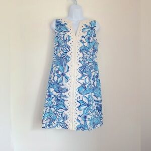 Lilly Pulitzer - blue and white shift dress